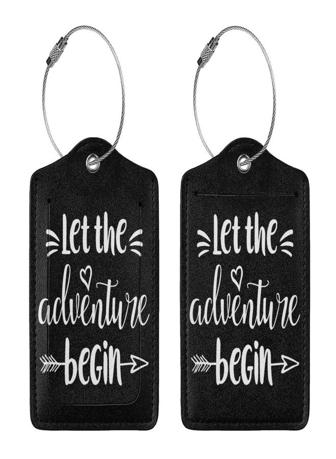 Vridoyt 2 Pcs Let The Adventure Begin Luggage Tag for Suitcases, Adventure Awaits Party Decorations, Cruise Ship Essential Travel Gift for Couples Bride Groom Men Women, Funny Christmas Birthday Gifts - Image 1